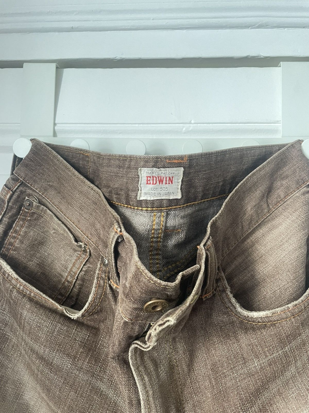 Edwin Brown jeans Edwin x vintage Japan Size US 31 - 3 Thumbnail