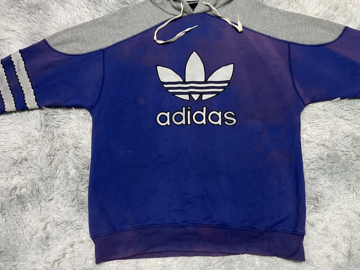 Adidas 90s ADIDAS EMBROIDERY BIG LOGO HOODIE FADED Size US L / EU 52-54 / 3 - 4 Thumbnail