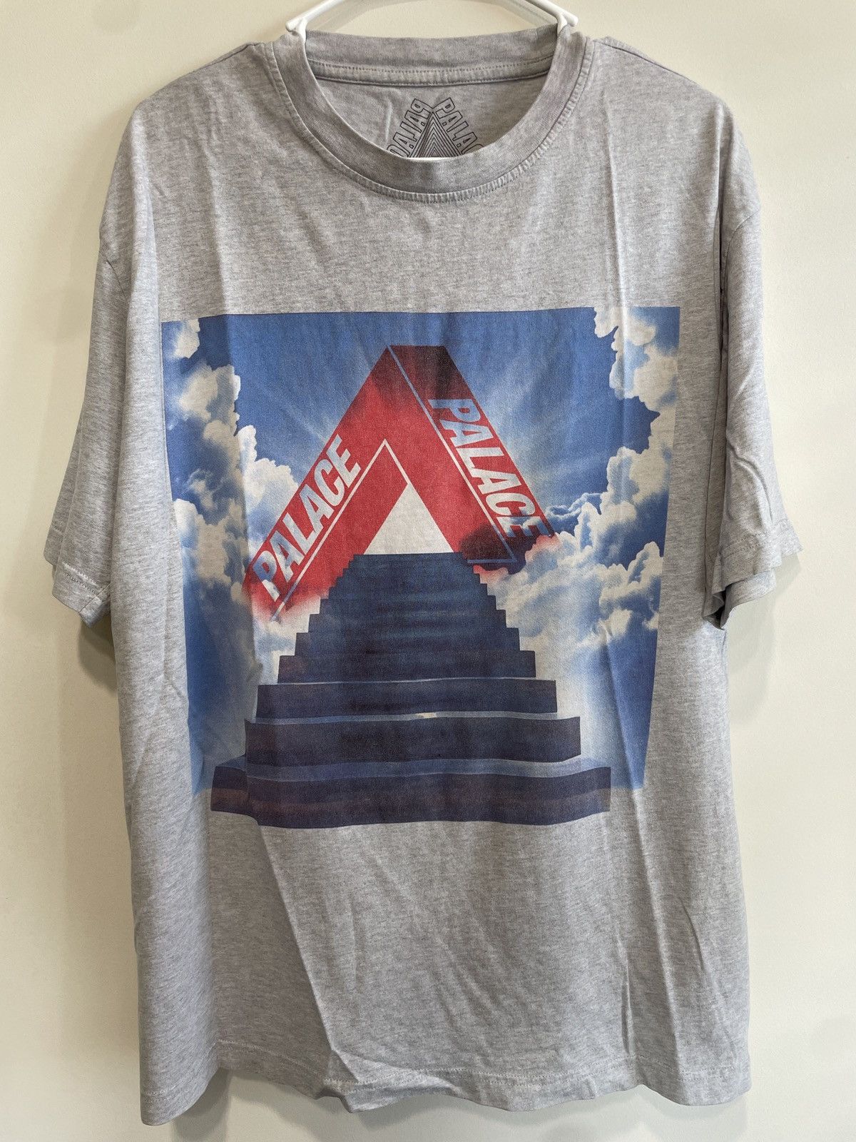 Palace Palace Tri-ferg Heaven Tee Heather Grey Size US XL / EU 56 / 4 - 1 Thumbnail