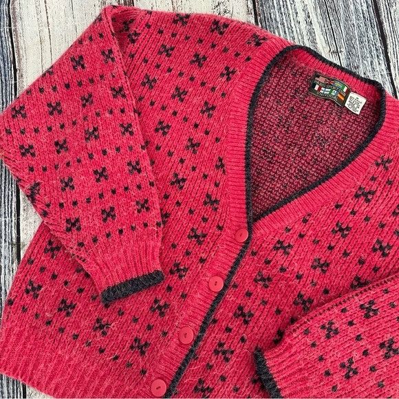 Vintage Vintage 80’s Paris Sports Club Chunky Knit Pink Oversized Ca Size M / US 6-8 / IT 42-44 - 1 Thumbnail