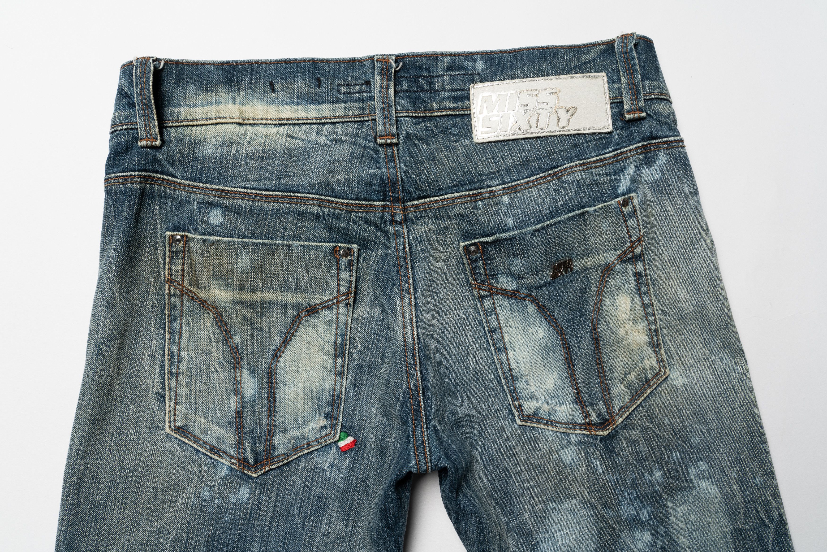 Miss Sixty 🔴 MISS SIXTY Nu-Metal Distressed Denim Jeans Y2K Size 31" - 16 Thumbnail