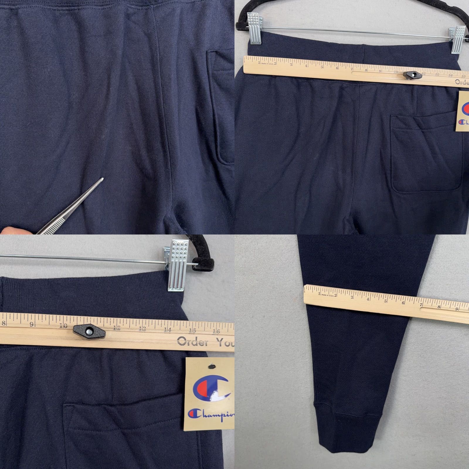 Champion Champion Chicago Sweatpants Joggers Adult Medium Navy - Reverse Weave, Cotton Blend, Fleece, Pockets, Tapered Leg, 30" Inseam, Mens Size US 31 - 8 Thumbnail