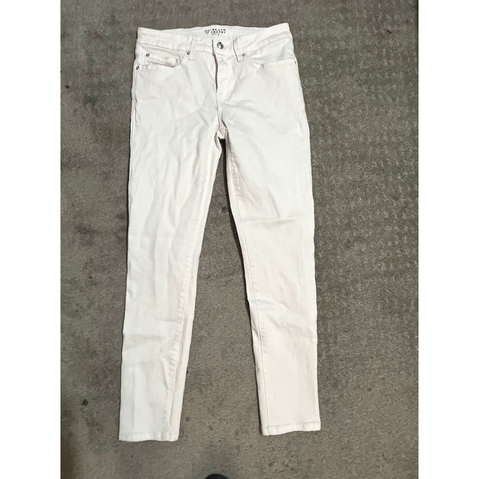Vintage VINTAGE Derek Lam 10 Crosby Women’s Jeans Ankle Skinny 26 White Cotton Blend Denim 2010s Womens Size 26" / US 2 / IT 38 - 3 Thumbnail