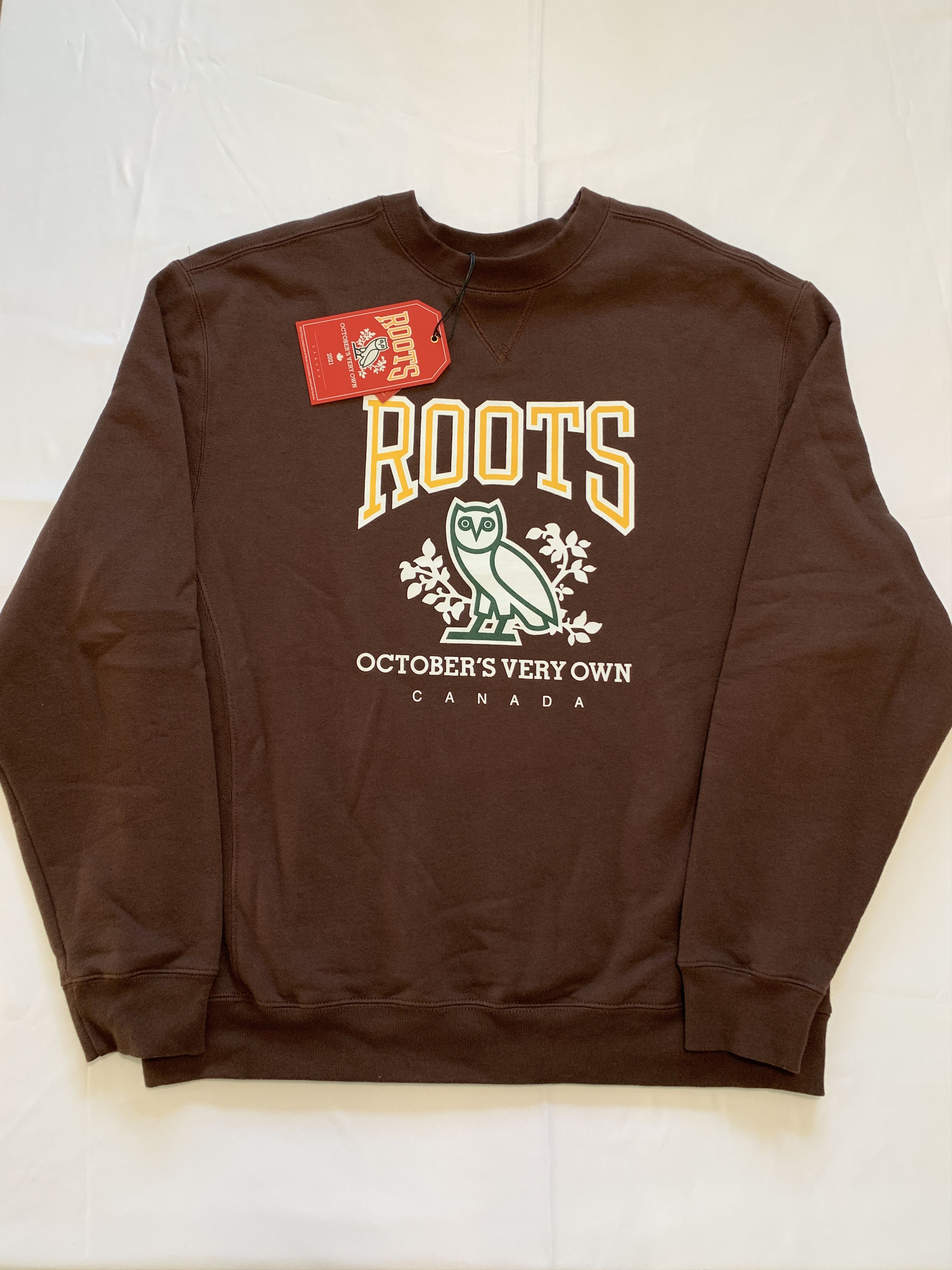 Drake OVO X ROOTS FW21 HERITAGE CREWNECK BROWN Size US XL / EU 56 / 4 - 3 Thumbnail