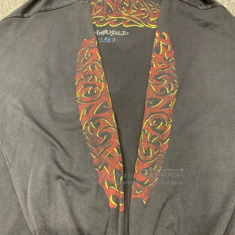 Balenciaga Washed Black Flame Sweatshirt.