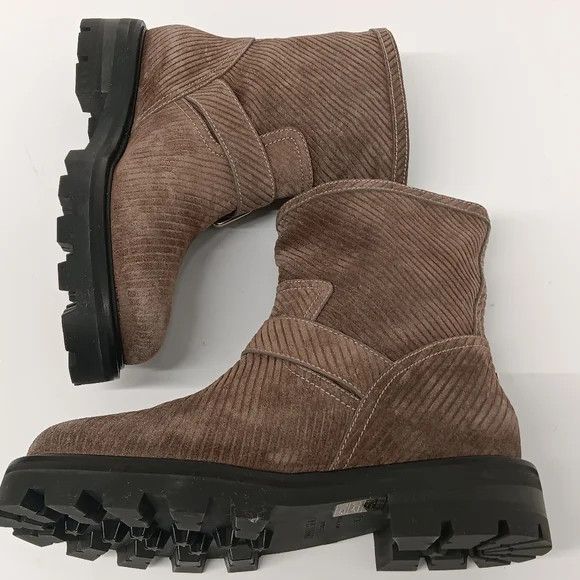 Jimmy Choo Jimmy Choo Youth II Corduroy Clay Suede Moto Boots - EU36.5 Size US 6.5 / IT 36.5 - 7 Thumbnail
