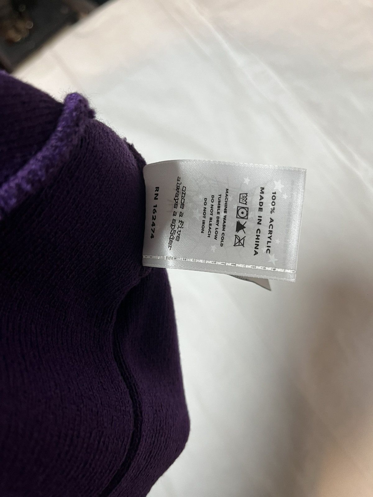 Sp5der Purple Fuzzy Sp5der Mohair Beanie Size ONE SIZE - 9 Thumbnail