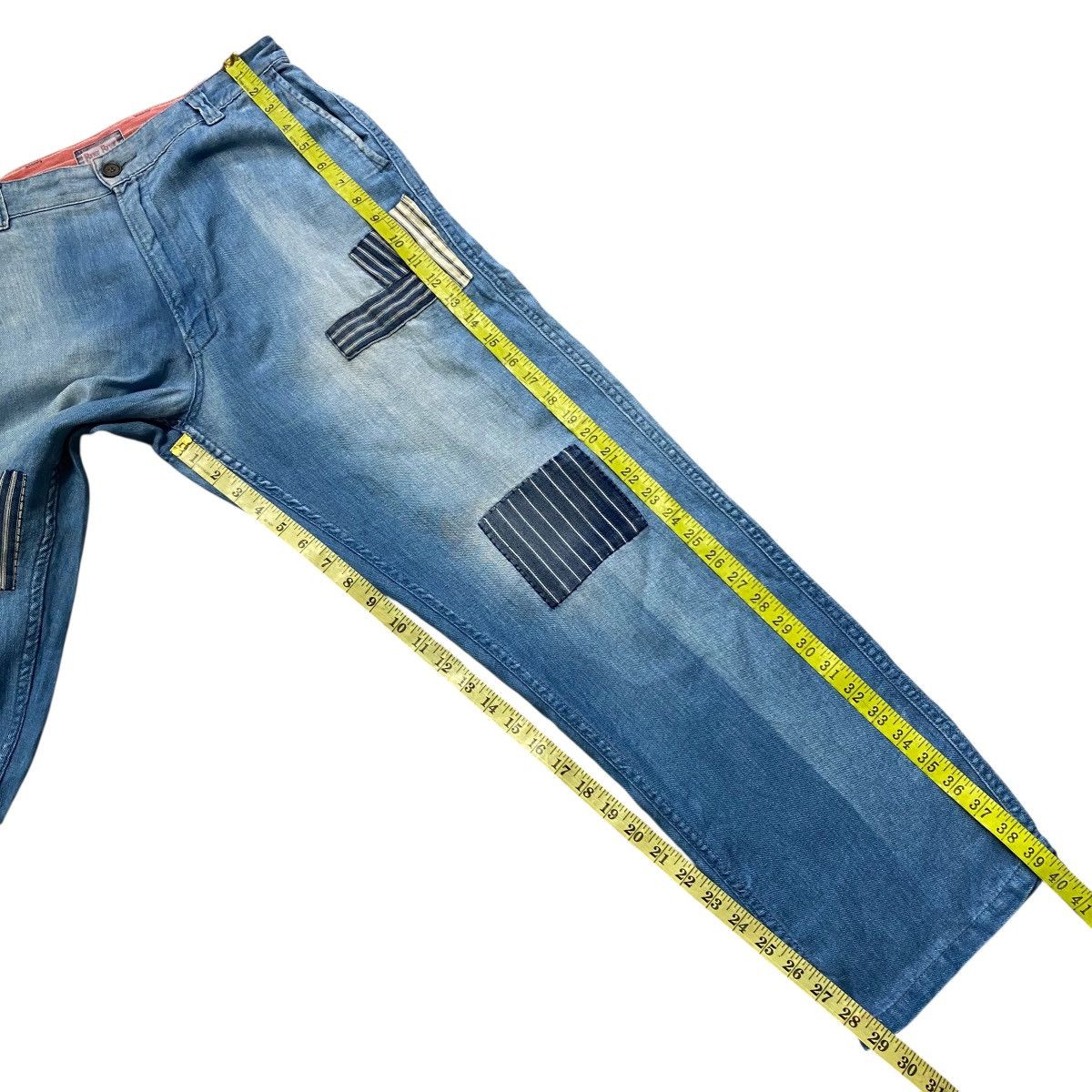 Blue Blue Japan Blue Blue Boro Patchwork Denim Relaxed Pants Size US 32 / EU 48 - 19 Thumbnail