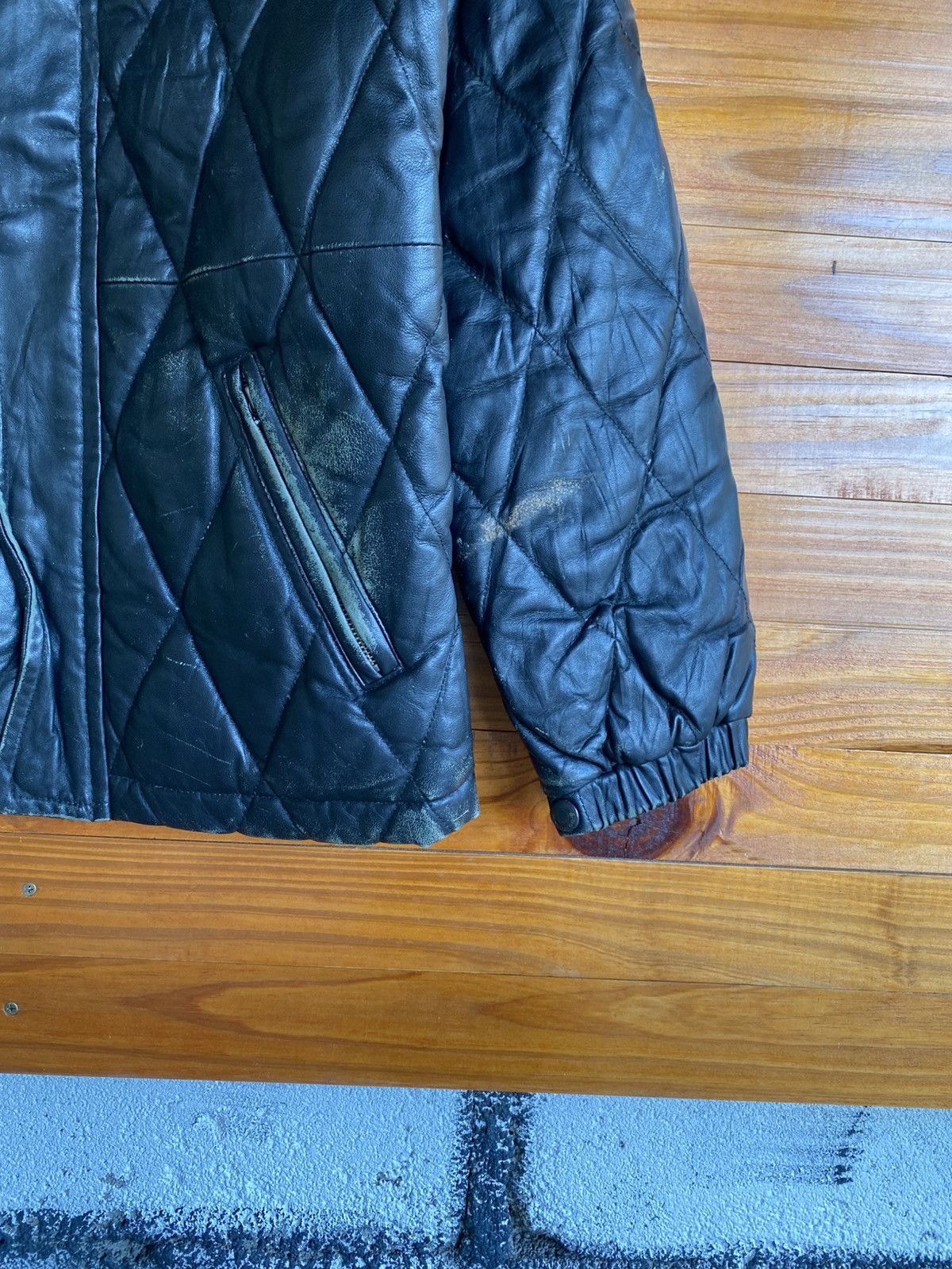 Redmoon Redmoon Quilted Leather Jacket Black Japanese Leather Size US S / EU 44-46 / 1 - 7 Thumbnail