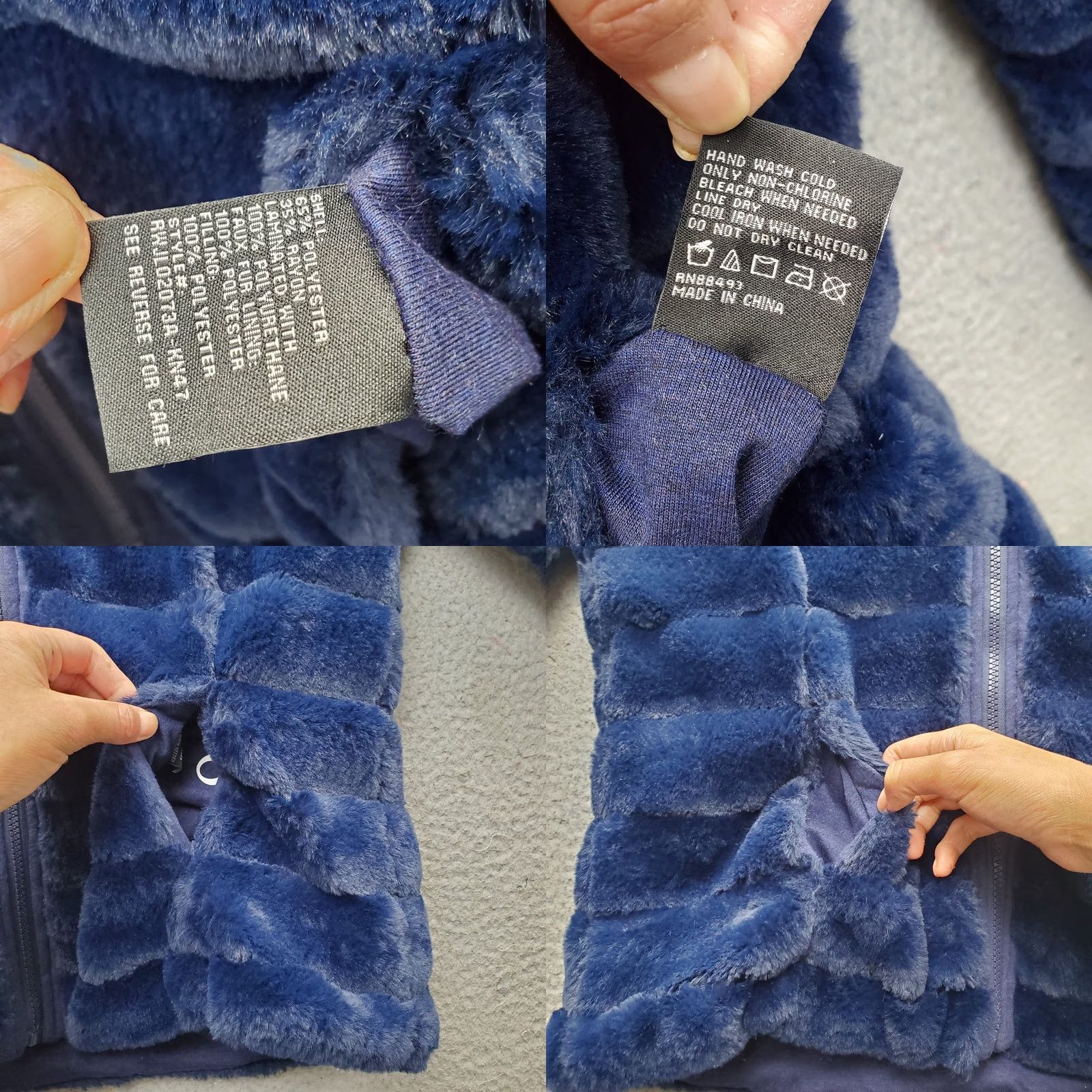 Vintage BE BOUNDLESS Reversible Jacket Womens Size L Blue Full Zip Hooded Fluffy Fleece Outdoor Jacket Men not applicable Size L / US 10 / IT 46 - 8 Thumbnail