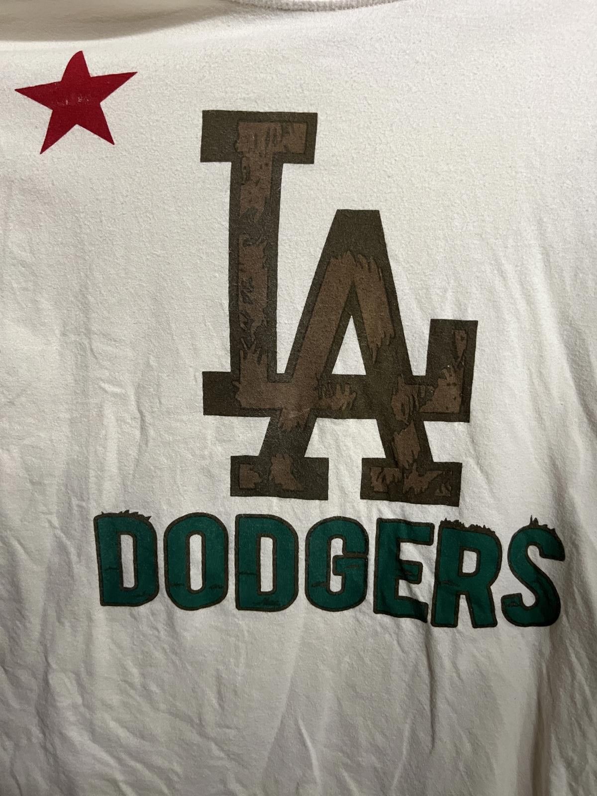 Designer Rare LA Dodgers California Flag T-shirt - Wright & Ditson -L Size US L / EU 52-54 / 3 - 3 Thumbnail