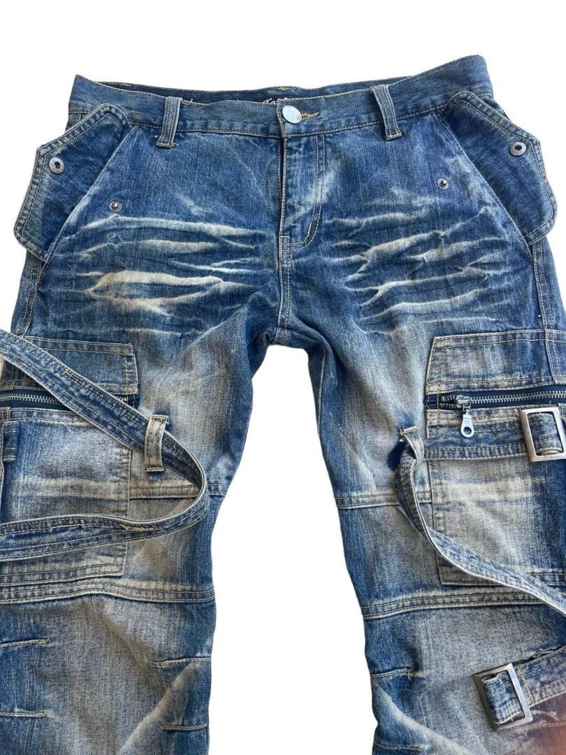 Japanese Brand × Vintage Vintage Bootcut Topism Parachute Bondage Denim Jeans Size US 32 / EU 48 - 8 Thumbnail