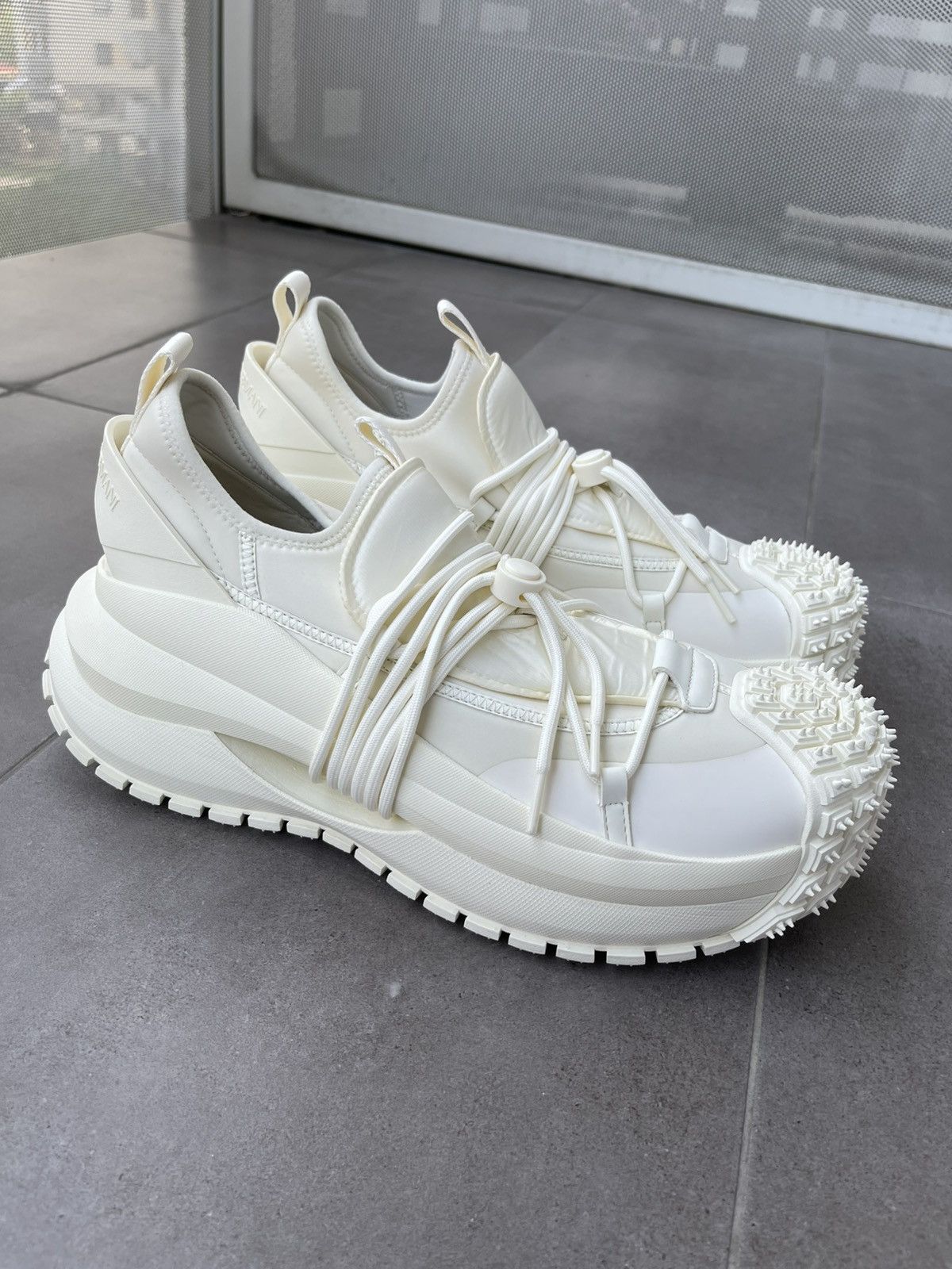 Emporio Armani !DS! SS24 Emporio Armani Milk Nylon Sneakers Size US 13 / EU 46 - 15 Thumbnail
