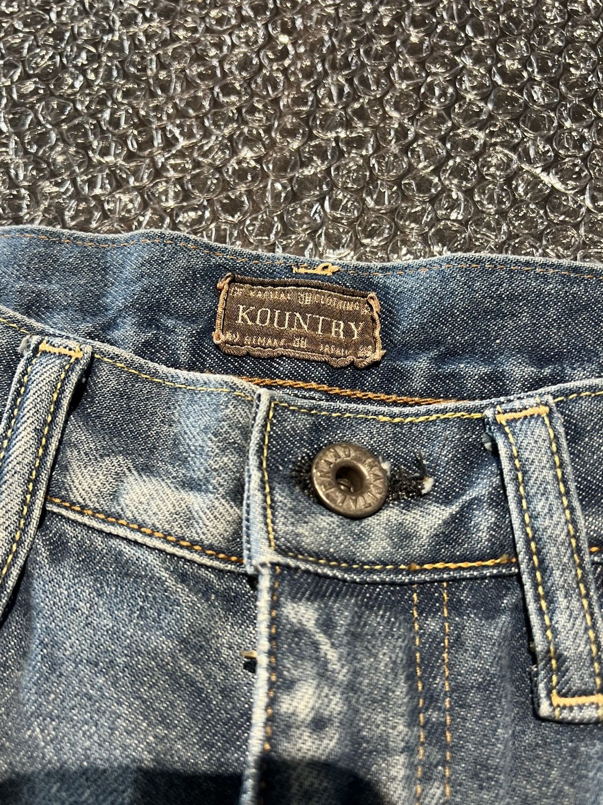 Kapital Kapital 14oz Denim 5P Short Pants (Bone Embroidery) Size US 34 / EU 50 - 4 Thumbnail
