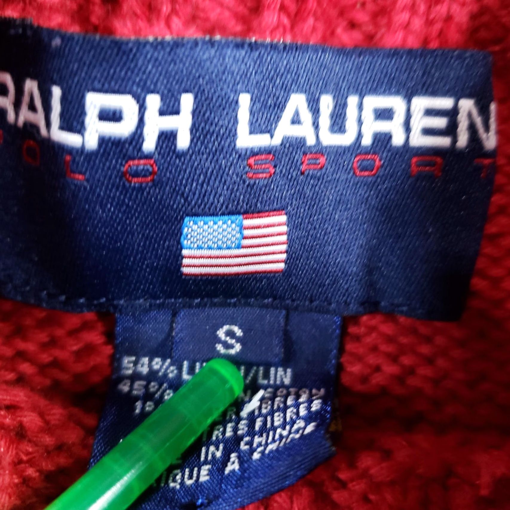 Ralph Lauren VINTAGE Ralph Lauren Polo Sport Sweater Womens Small Red Bear Equestrian Linen Size S / US 4 / IT 40 - 7 Thumbnail