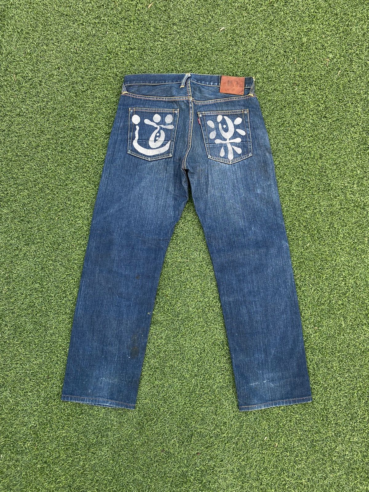 Evisu EVISU YAMANE KANJI ART LOGO JEANS Size US 34 / EU 50 - 1 Thumbnail