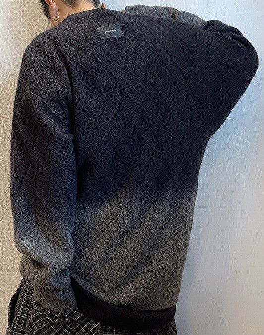 Japanese Brand × Vintage Avant garde fashion punk cable knit gradient effect sweater Size US XL / EU 56 / 4 - 3 Thumbnail