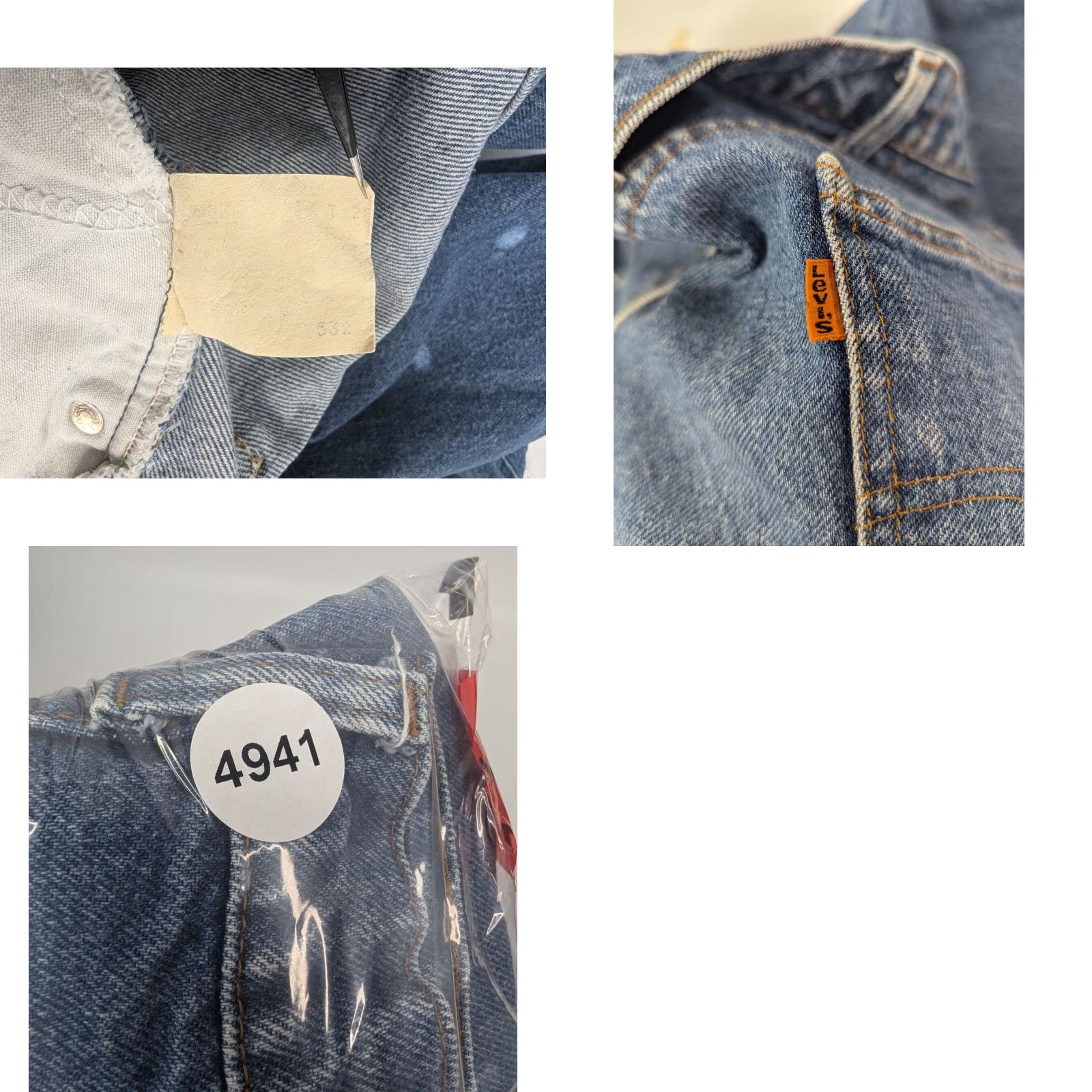 Levi's VINTAGE Levi's 517 Jeans Orange Tab Blue 38x32 Bootcut Denim 20517 0217 Distressed 80s USA Men Jeans Style: Bootcut, 5-Pocket, Classic Fit Size US 38 / EU 54 - 10 Thumbnail