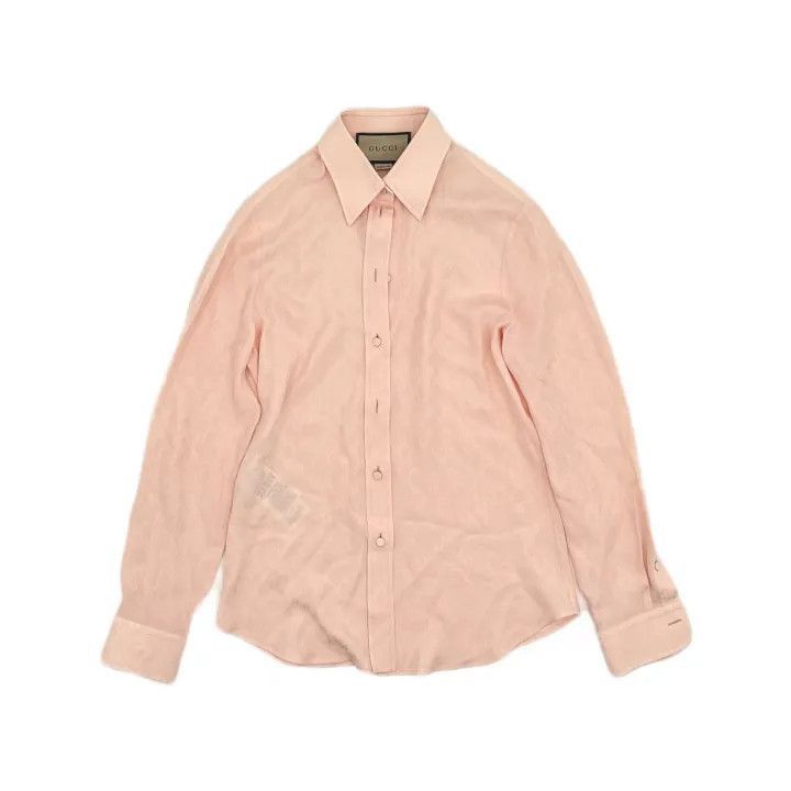 Gucci Gucci Pink Logo Print Long Sleeve Shirt-2507 Size M / US 6-8 / IT 42-44 - 8 Thumbnail