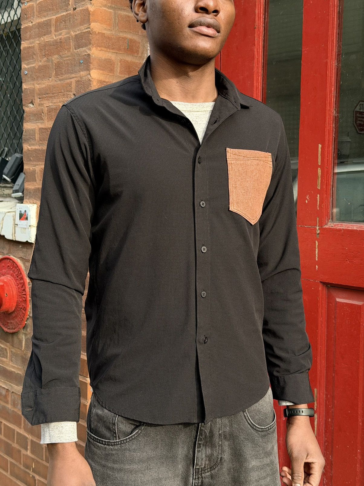 Other Button up pattch shirt Size US M / EU 48-50 / 2 - 3 Thumbnail