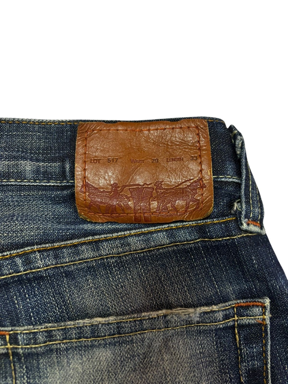 Levi's Vtg 90s Levis Japan 517 Bootcut Distressed Jeans Size US 28 / EU 44 - 9 Thumbnail
