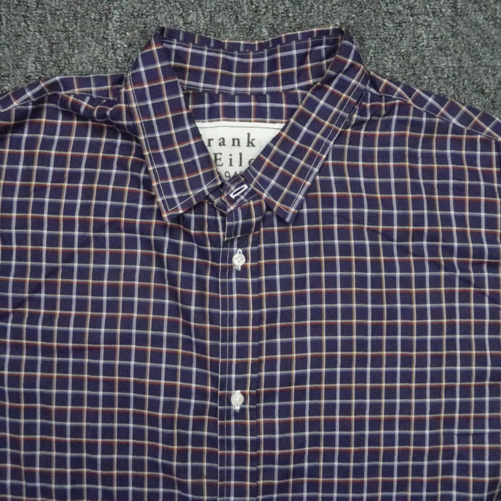 Frank & Eileen Frank & Eileen Button-Up Shirt Men’s 2XL Purple Check Long Sleeve Regular Fit Size US XXL / EU 58 / 5 - 2 Thumbnail