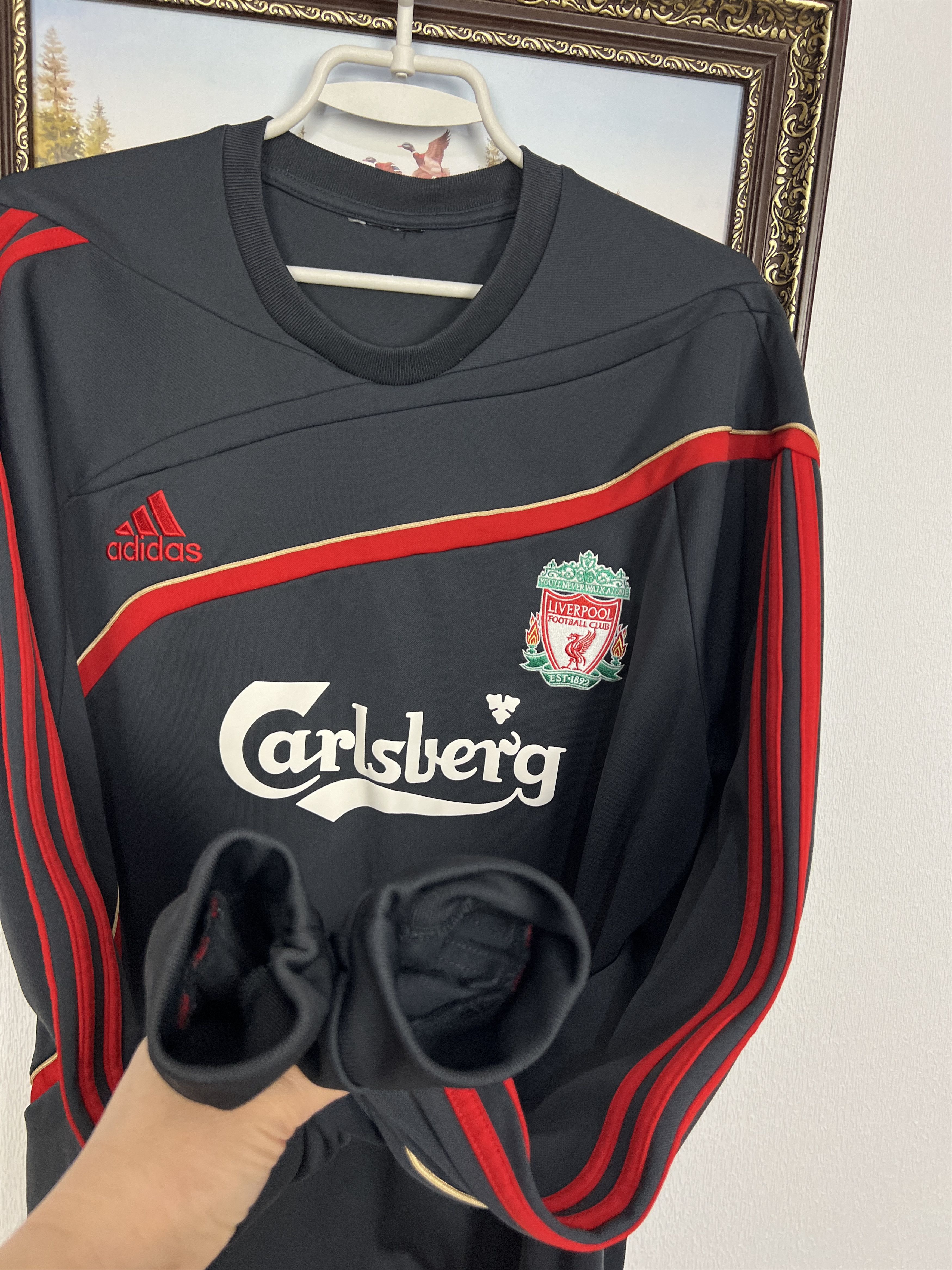 Adidas Liverpool Football Sweatshirt Soccer Track Top Crewneck Size US XL / EU 56 / 4 - 5 Thumbnail