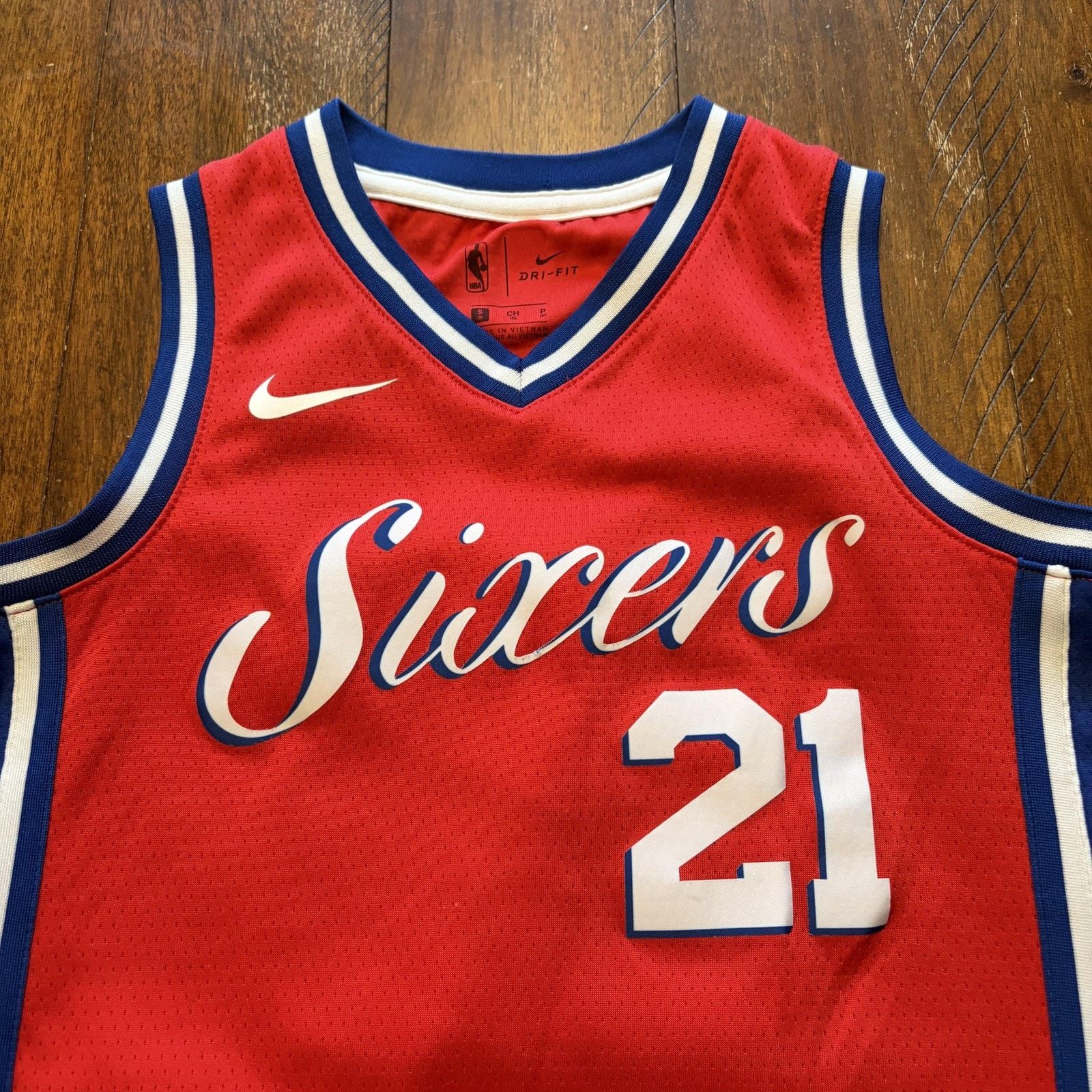 Nike Philadelphia 76ers Jersey Boys Small Joel Embiid 21 Nike Size S / US 4 / IT 40 - 6 Thumbnail