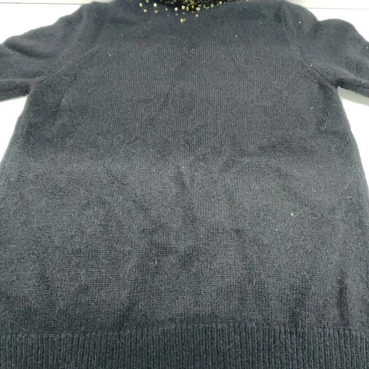 Saint Laurent Paris Saint Laurent Black Sequin V-Neck Sweater -2507 Size S / US 4 / IT 40 - 5 Thumbnail