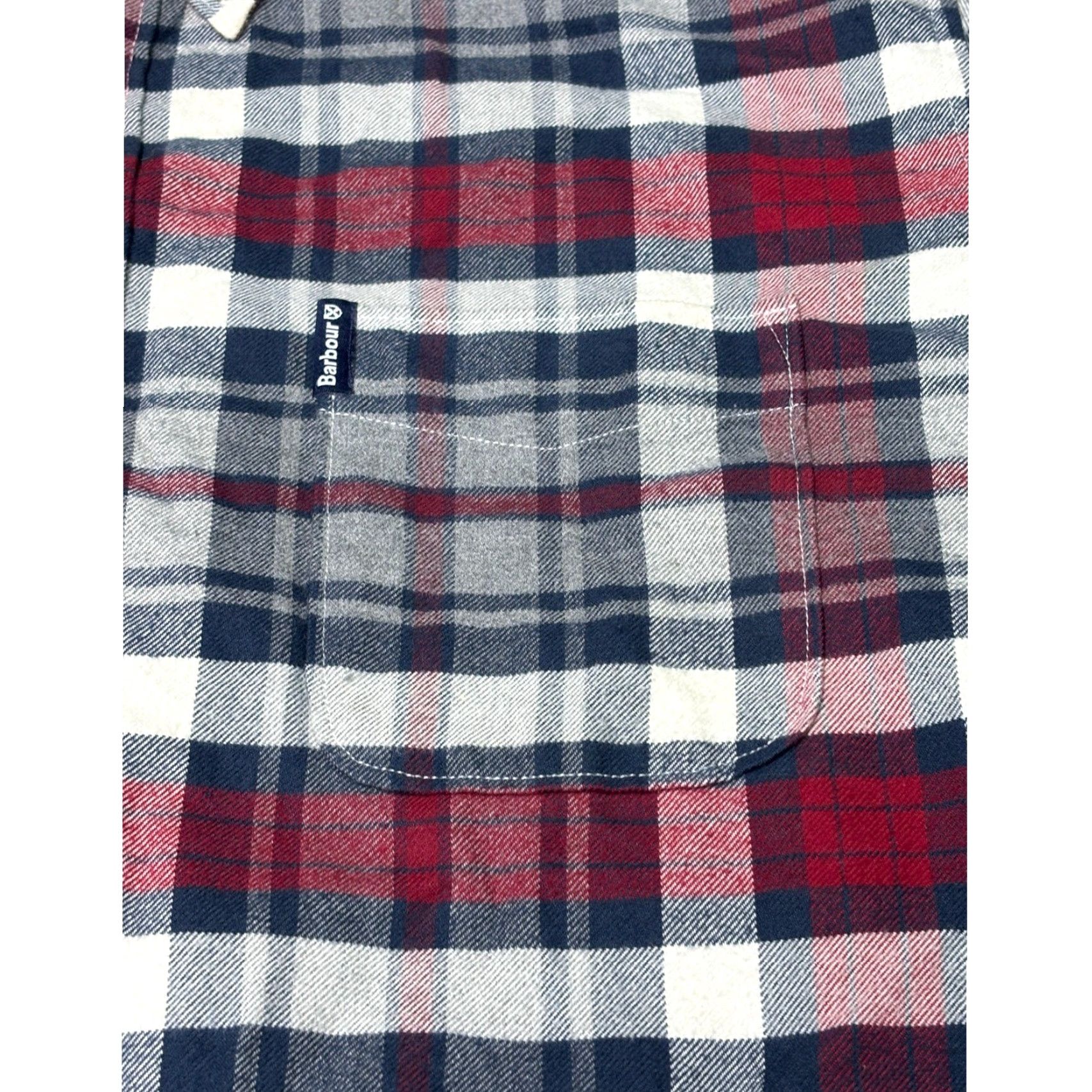 Barbour Barbour Highland Check Tailored Fit Flannel Shirt Mens XL Red Navy Plaid Cotton Shirt Button-Up Casual Workwear Size US XL / EU 56 / 4 - 2 Thumbnail