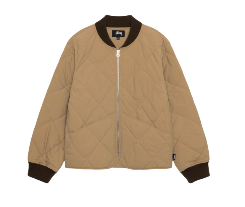 Stussy Stüssy 8 Ball Quilted Liner Jacket Brown • XL | Grailed