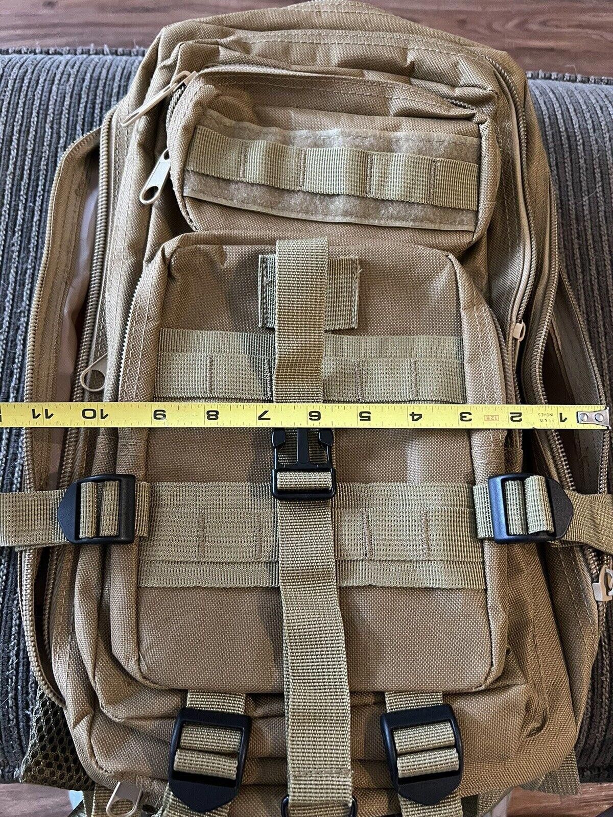 Designer military backpack tan Size ONE SIZE - 2 Thumbnail