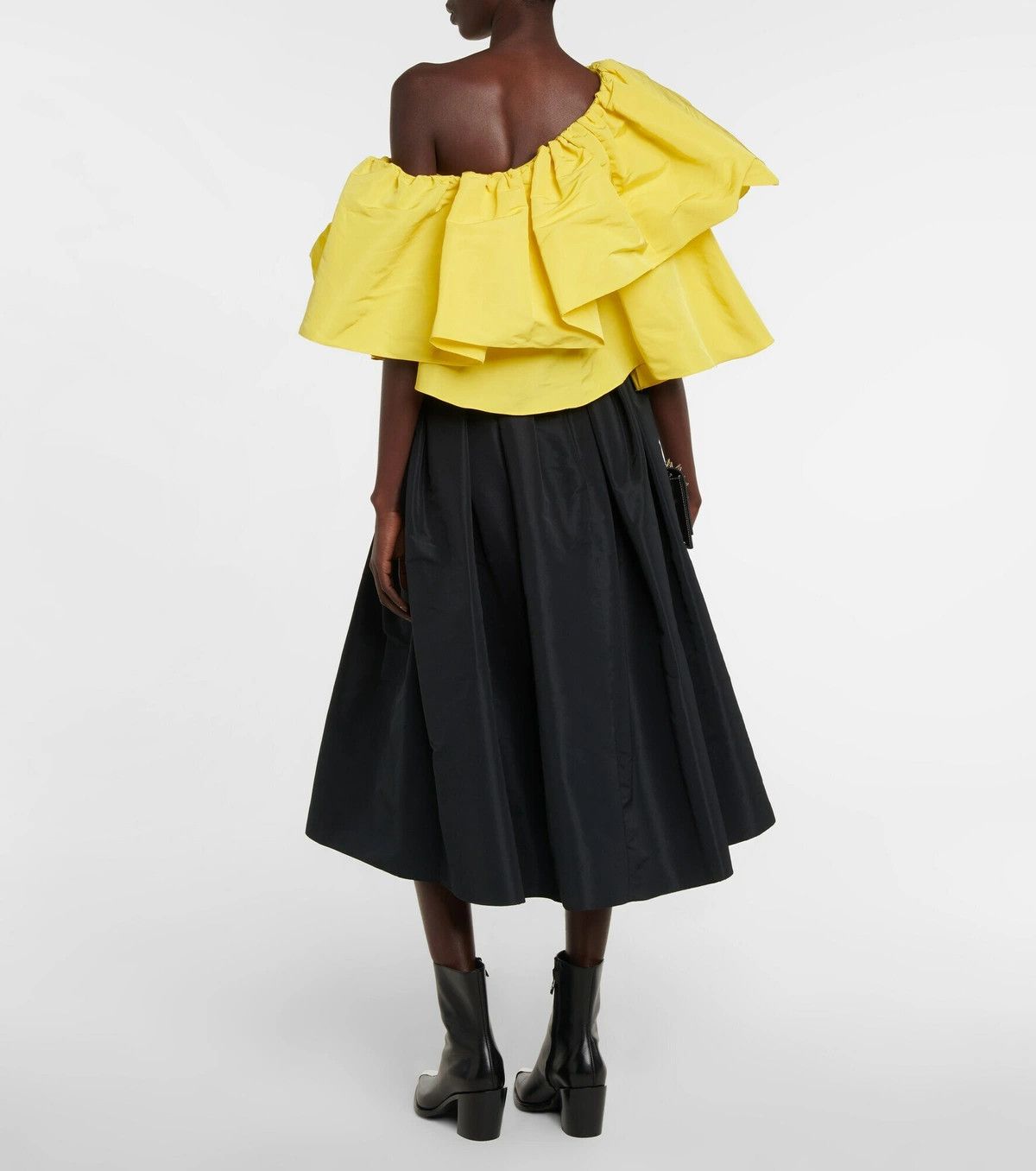 Alexander McQueen o1y0325 One-Shoulder Top in Yellow Size M / US 6-8 / IT 42-44 - 4 Thumbnail
