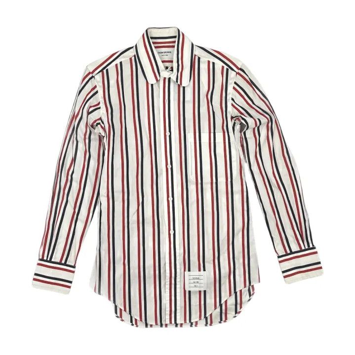 Thom Browne Thom Browne Striped Long Sleeve Casual Shirt Size US XS / EU 42 / 0 - 1 Thumbnail