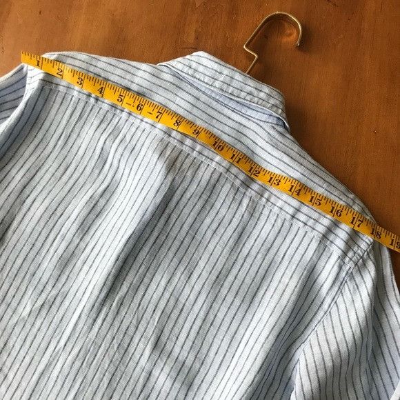 Other Robert Friedman Authentic Pleasure Shirt Linen Blue Striped Size US M / EU 48-50 / 2 - 5 Thumbnail