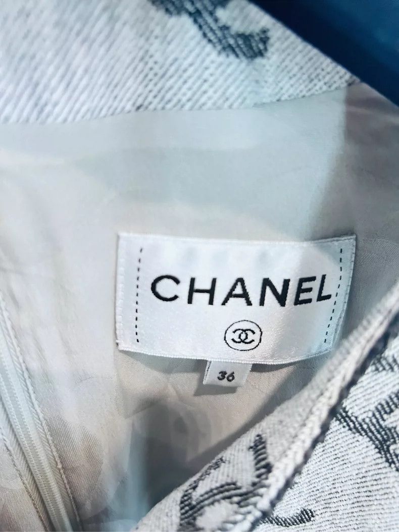 Chanel Chanel 22 gray full logo denim skirt Size XS / US 0-2 / IT 36-38 - 2 Thumbnail
