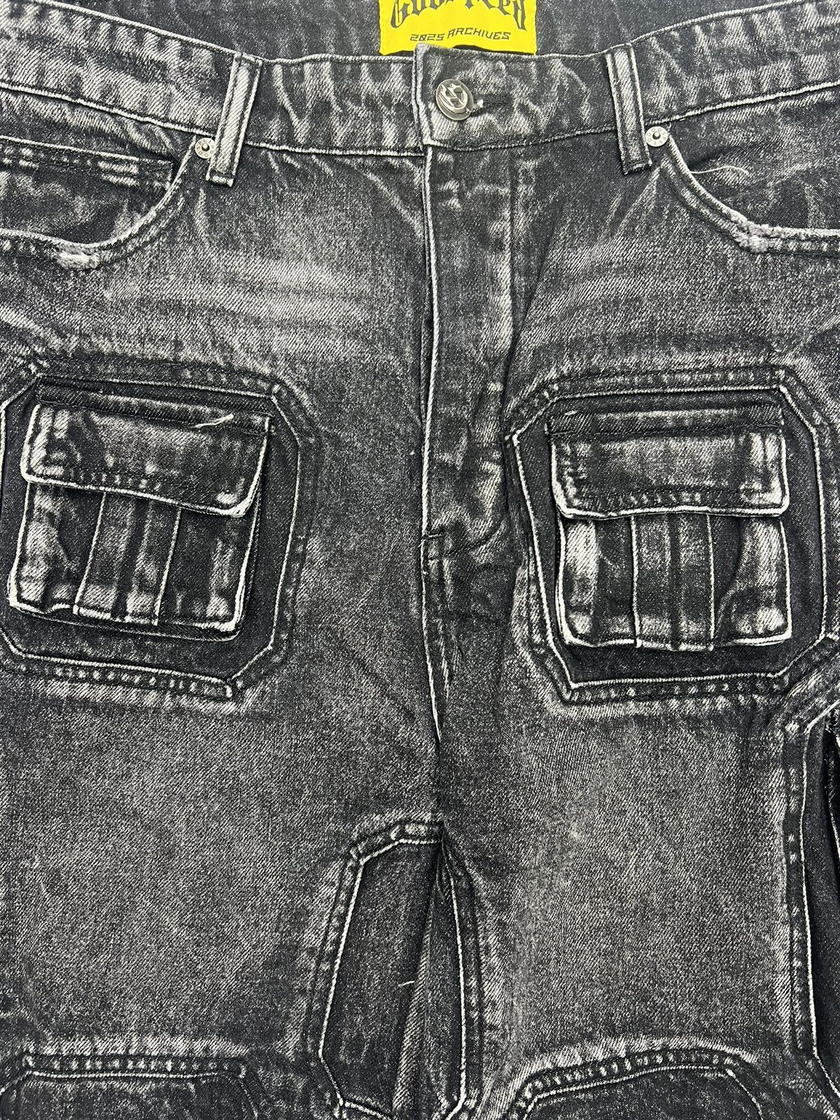 Godspeed Godspeed Octagon Cargo Denim Shorts Size US 34 / EU 50 - 2 Thumbnail