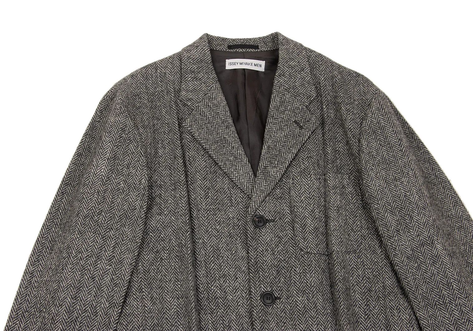 Issey Miyake Harris T Herringbone Design Jacket Gray XL Size US XL / EU 56 / 4 - 2 Thumbnail