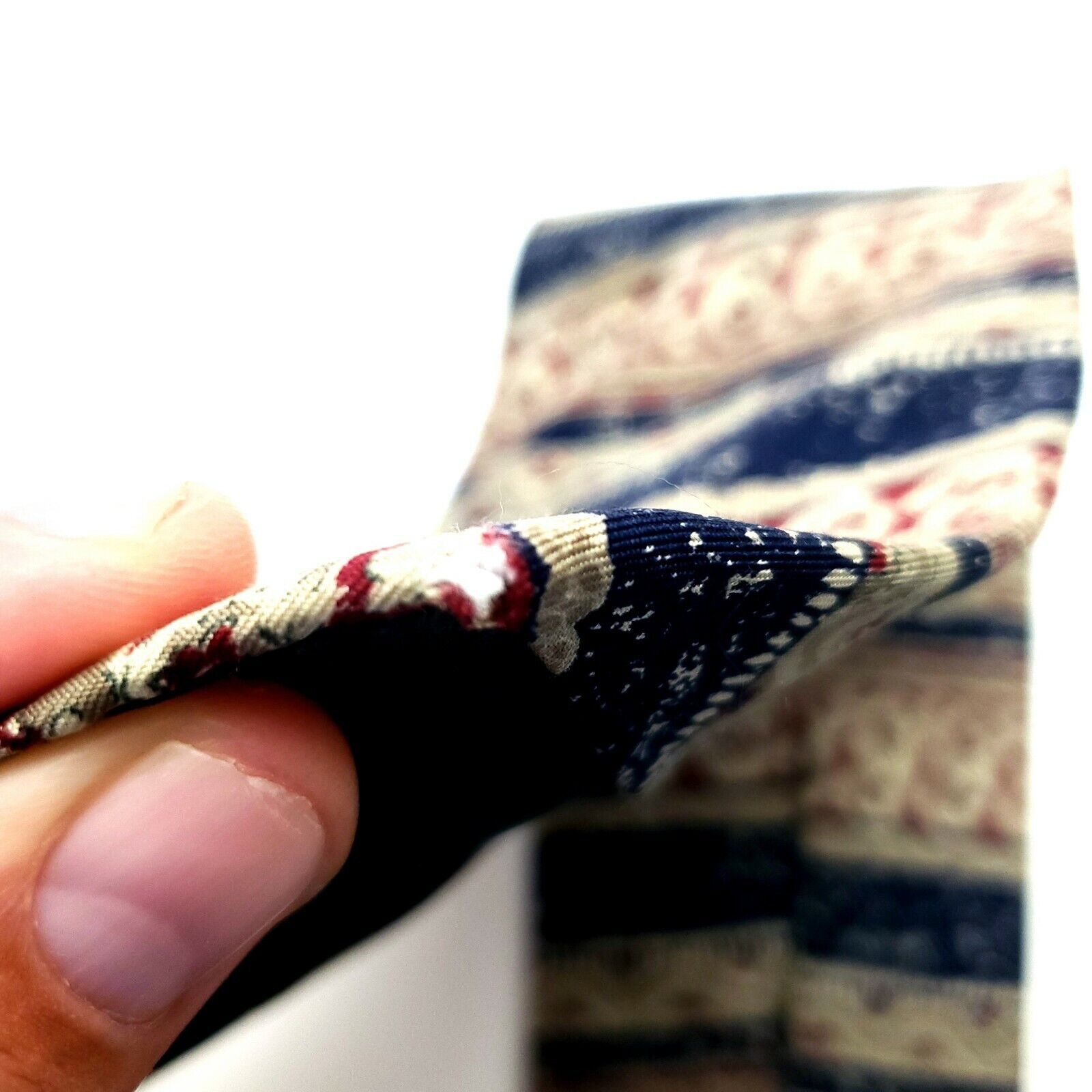 Tommy Hilfiger Tommy Hilfiger Blue Red Green Two Tone Silk Tie Wide Size ONE SIZE - 7 Thumbnail