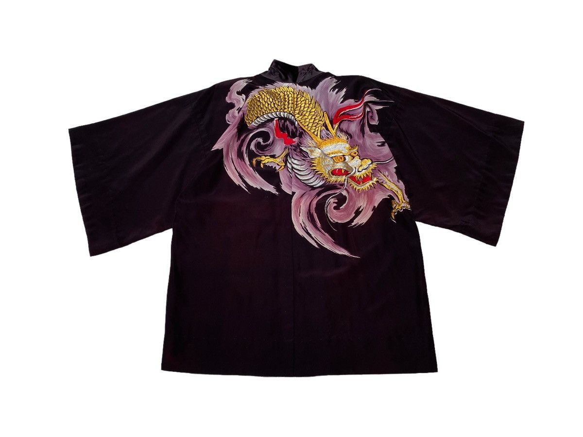image of Vintage Kimono Dragon 1990S in Black, Men's (Size XL)