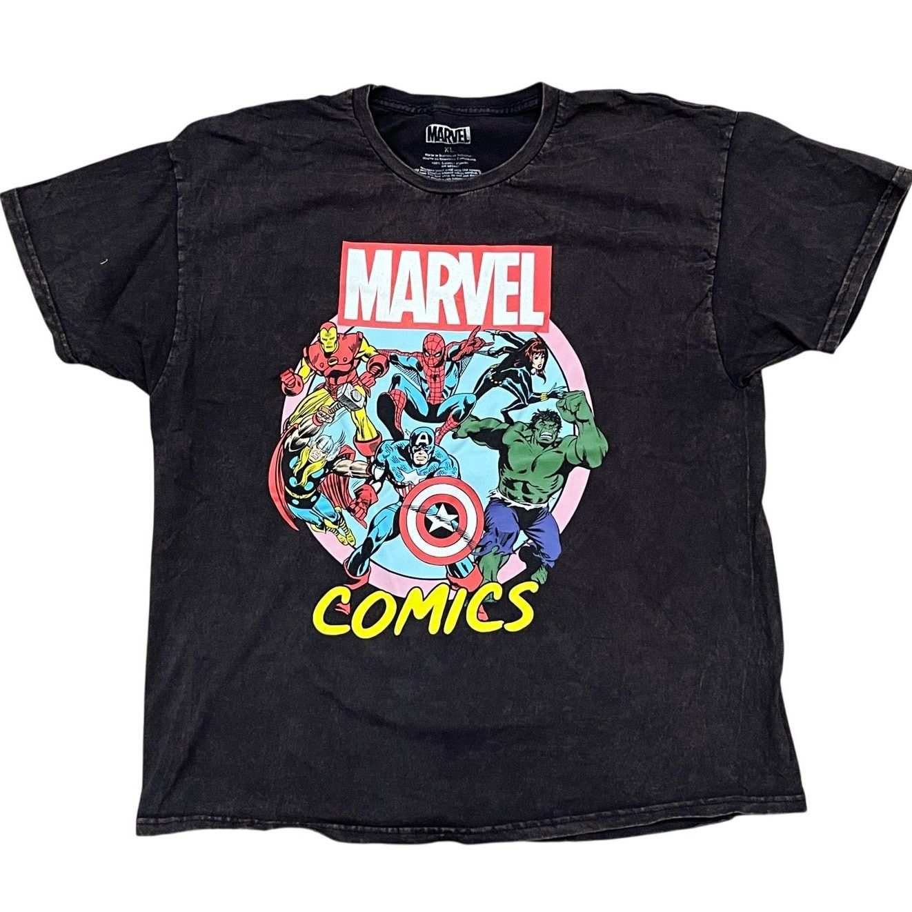 Marvel Comics Marvel Comics T-Shirt XL Retro Avengers Acid Wash Mineral Size US XL / EU 56 / 4 - 1 Thumbnail