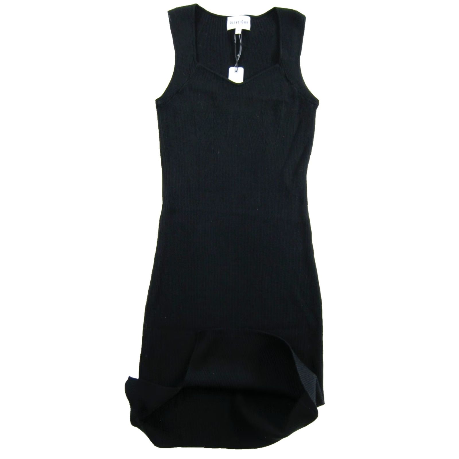 Olive NWT Olive + Oak Classic Black knit Stretch Sleeveless Tank Sweater Dress XL Women Size XL / US 12-14 / IT 48-50 - 5 Thumbnail