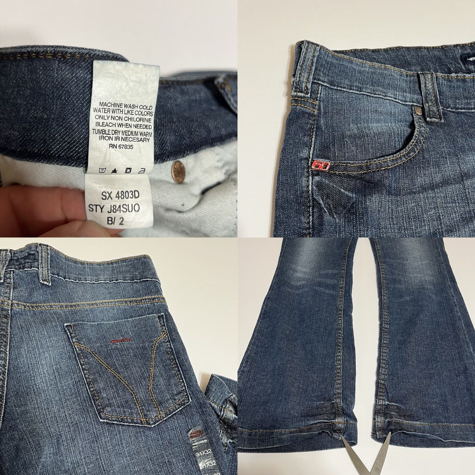 Miss Sixty VINTAGE Miss Sixty Jeans Shirt? No, Jeans. Miss Sixty Jeans 32x31 31x32 Blue Denim Flared NWT Womens Size 24" / US 00 / IT 34 - 9 Thumbnail