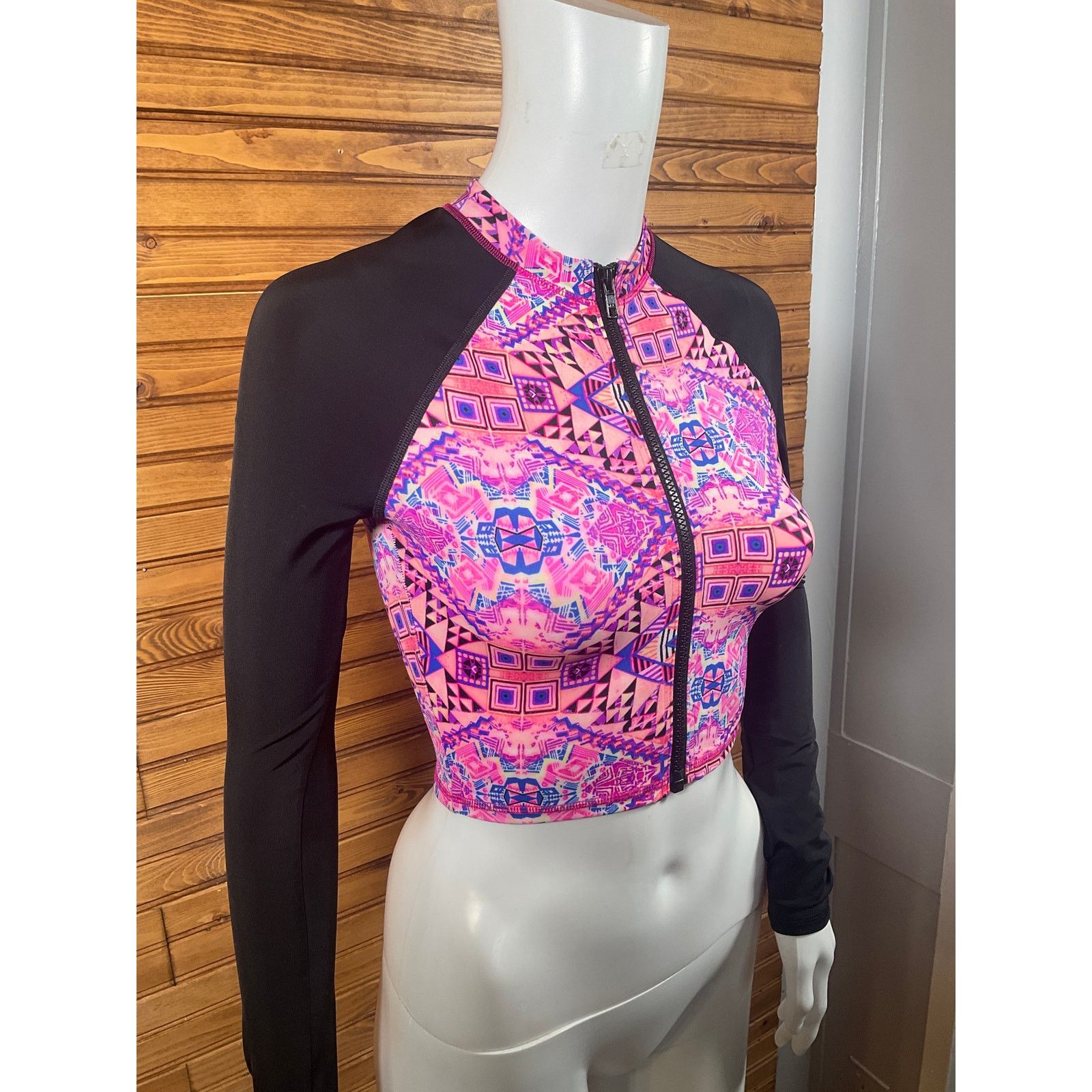 Pink PINK by Victorias Secret Long Sleeve Swim Workout Tank XS Size XS / US 0-2 / IT 36-38 - 2 Thumbnail