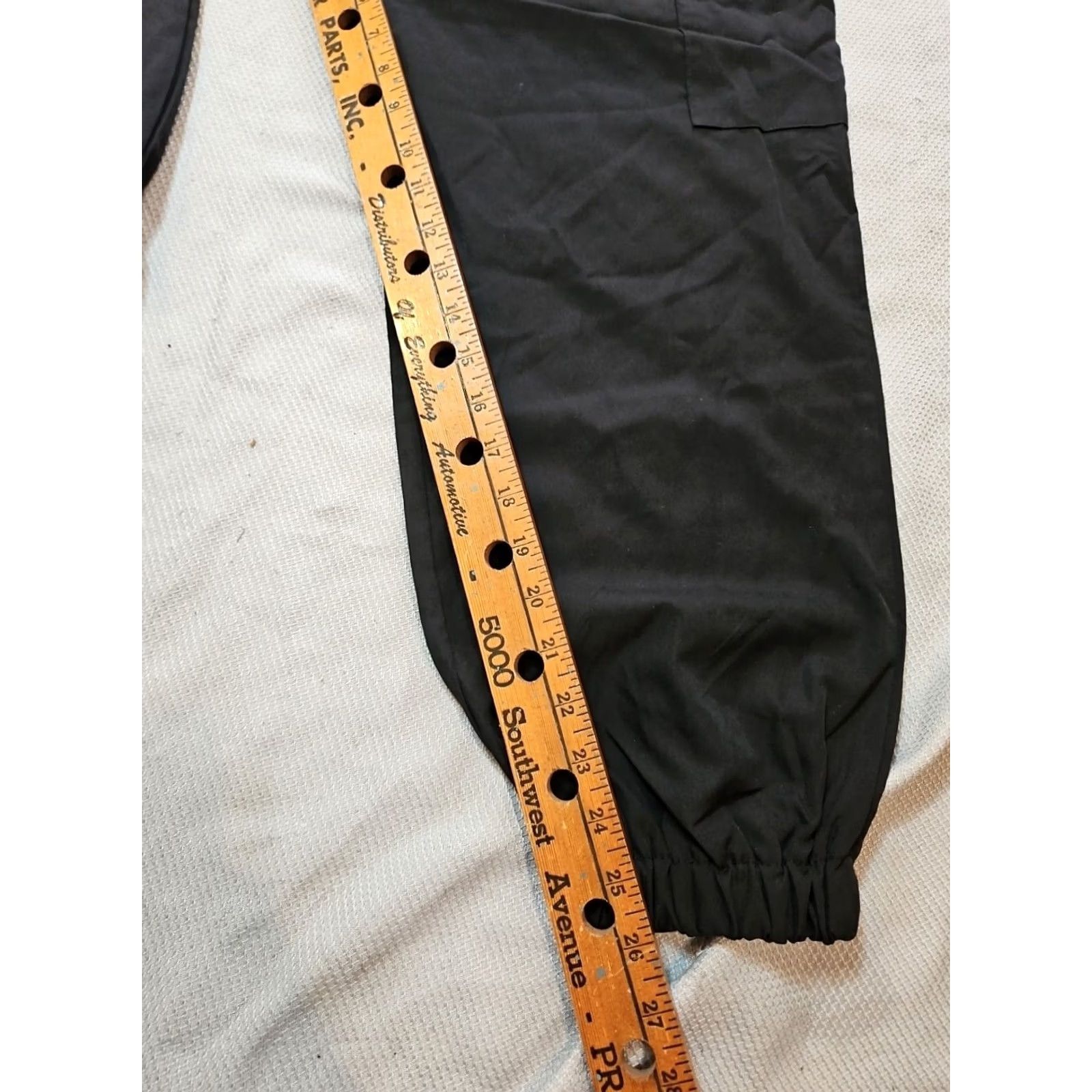 Shein SheIn Pants Womens L Black Cargo Pocket Lightweight Baggy Casual Trouser Ankle Size 36" / US 14 / IT 50 - 7 Thumbnail
