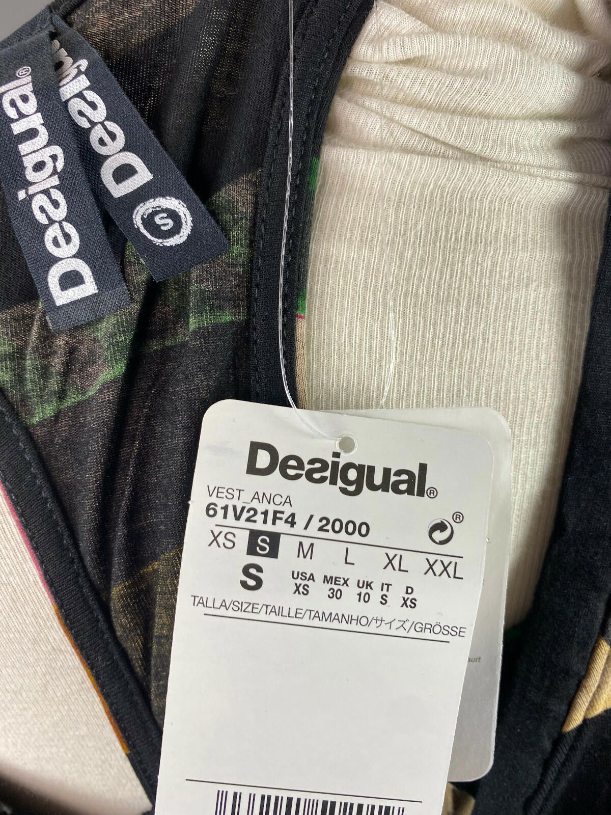 Desigual NWT Desigual Black Floral Knee Leght A-line Dress Size S Size S / US 4 / IT 40 - 10 Thumbnail