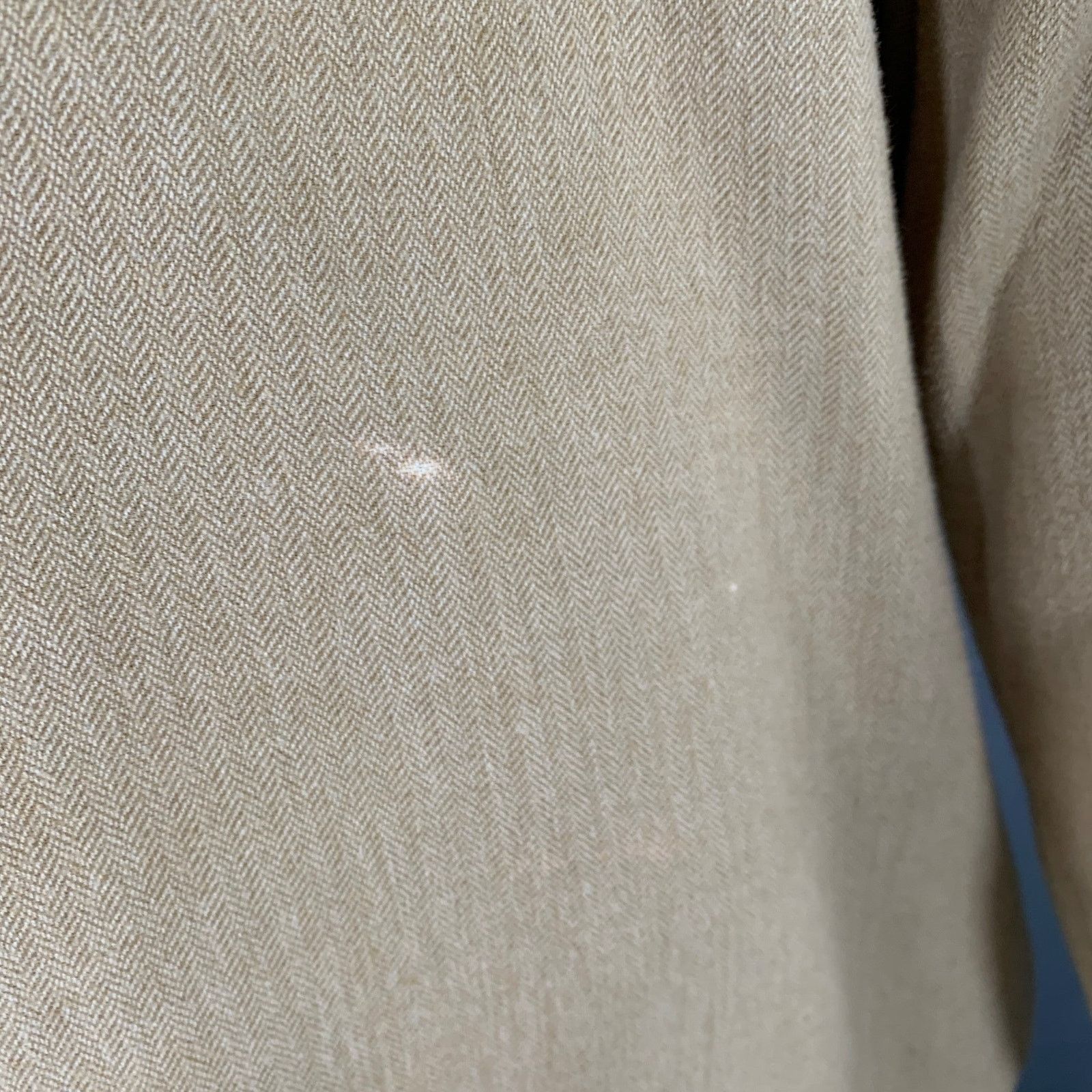 Turnbull & Asser Size XL Beige Herringbone Cotton 2 Pockets Long Sleeve Shirt Size US XL / EU 56 / 4 - 8 Thumbnail