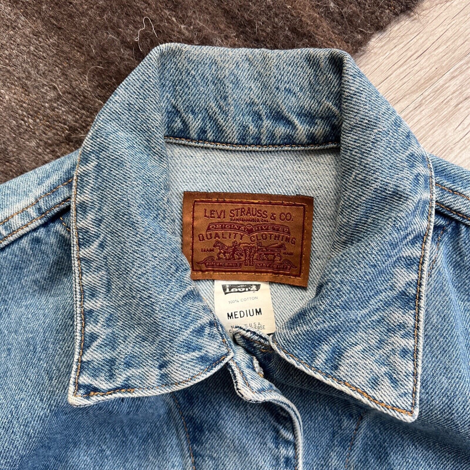 Levi's Levi's USA Made Vintage 90s Blue Denim Jacket 8921AC Co Size M / US 6-8 / IT 42-44 - 2 Thumbnail
