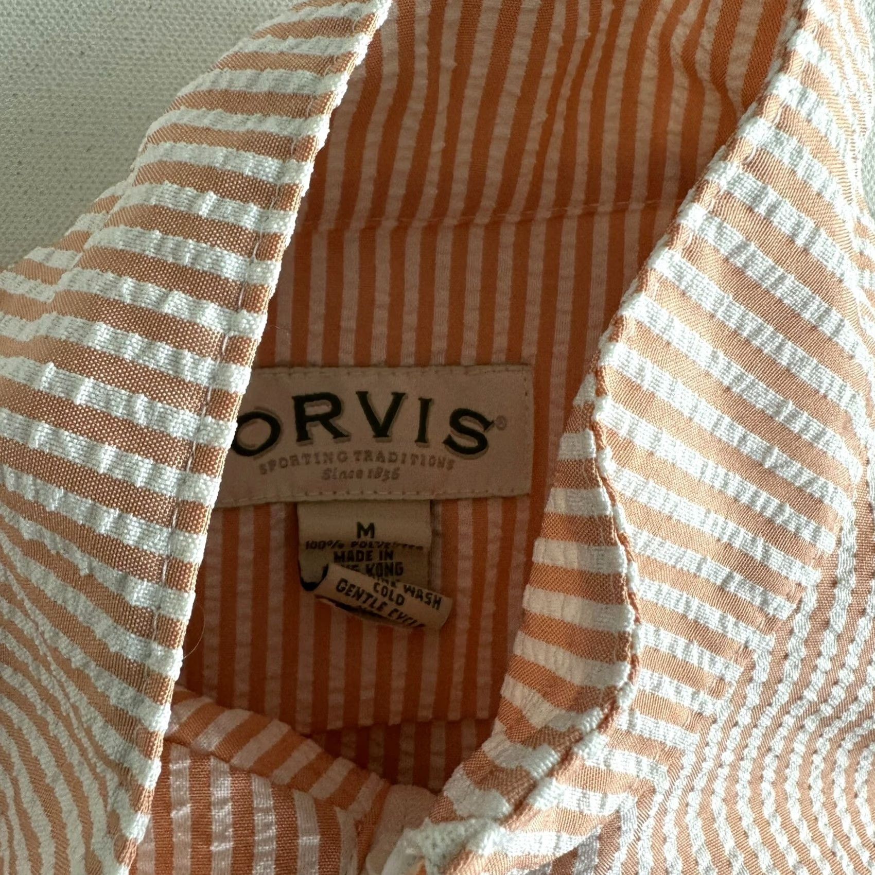 Orvis ORVIS Jacket Women's Size Medium White Striped Seersucker Zip-Up Lightweight Size M / US 6-8 / IT 42-44 - 8 Thumbnail