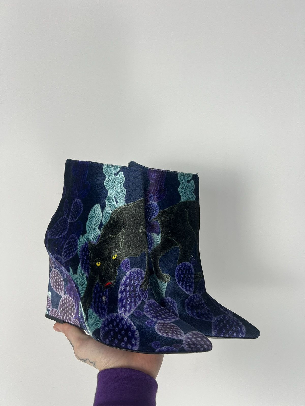 image of Just Cavalli Vintage Panthera Print Ankle Boot, Women's (Size 11)